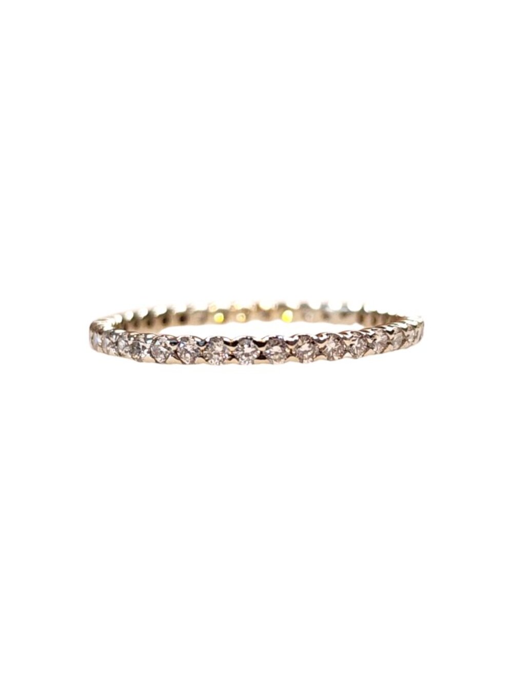 14K White Gold Lab Grown Diamond Eternity Band Size 5 #25459